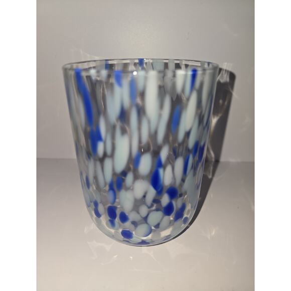 Madison Other - Madison Home 12.9 fl oz Tortoise Double Old Fashioned Glass Blue Blown Glass
